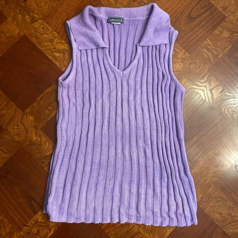 Sweater Vest Lilac Purple